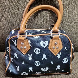 Playboy Vintage Y2K Heart Logo Handbag Purse Bimbo White & Black